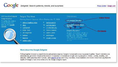 Google Zeitgeist is a snapshot in time of what people are searching for on Google all over the world.